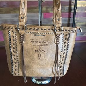 Montana West Whipstitch Collection concealed carry tote bag